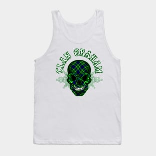 Scottish Clan Graham Tartan Celtic Skull Tank Top